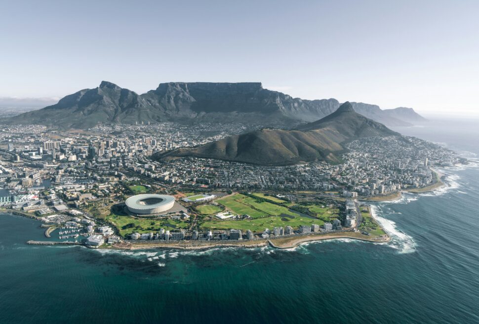 Modern city skyline and buildings in South Africa