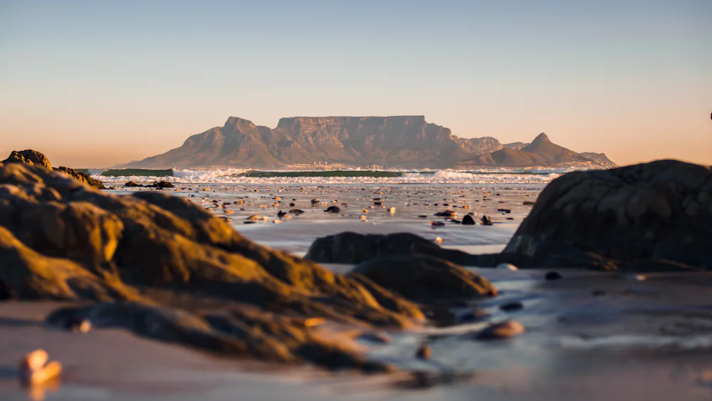 Rock formation by the ocean near Cape Town, South Africa